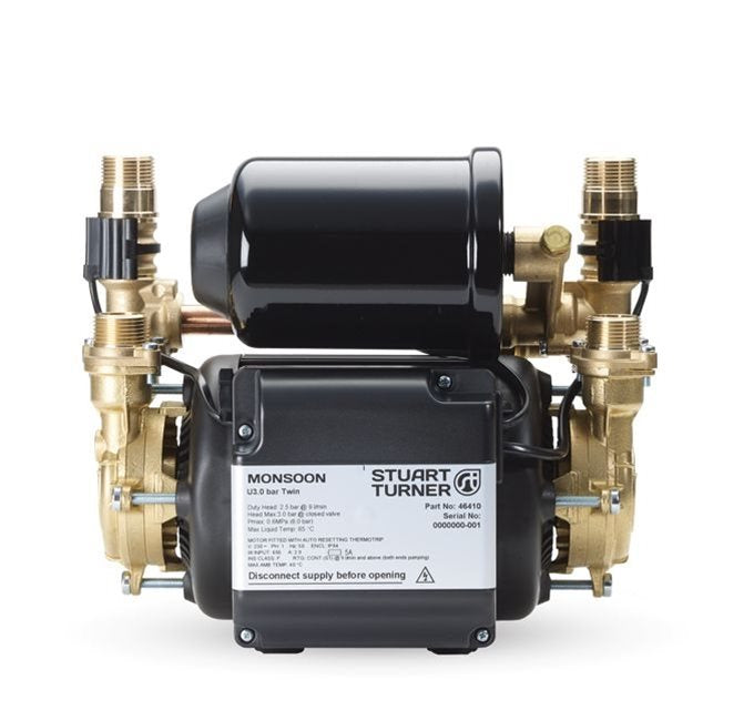 Stuart Turner Monsoon Universal Regenerative Twin Shower Pump 3.0bar